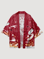 Cargar imagen en el visor de la galería, Haori Japonés 'Kitsune'
