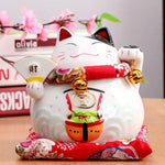 Cargar imagen en el visor de la galería, Hucha Maneki-Neko 'Pequeño Abanico'
