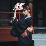Cargar imagen en el visor de la galería, Kimono Estampado Japonés Mujer 'Gozaisho'
