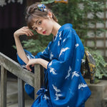 Cargar imagen en el visor de la galería, Kimono Estilo Japonés Mujer 'Ofunato'
