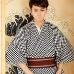 Cargar imagen en el visor de la galería, Kimono Japonés de Cuadros para Hombre 'Chokai'
