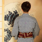 Cargar imagen en el visor de la galería, Kimono Japonés de Cuadros para Hombre 'Chokai'
