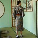 Cargar imagen en el visor de la galería, Kimono Japonés para Hombre de Seda 'Haruna'
