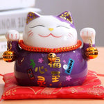 Cargar imagen en el visor de la galería, Maneki-Neko Hucha Violeta
