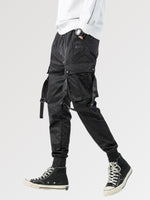 Cargar imagen en el visor de la galería, Pantalón con Correas Streetwear Negro 'Omura'
