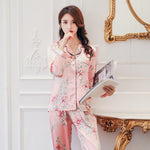 Cargar imagen en el visor de la galería, Pijama Japonés de Seda Rosa
