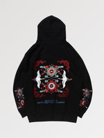 Cargar imagen en el visor de la galería, Sudadera con Capucha Grullas Japonesas 'Ahiru'
