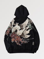 Cargar imagen en el visor de la galería, Sudadera con Capucha Japonesa Bordada 'Tori'
