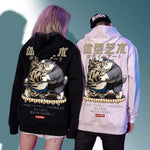 Cargar imagen en el visor de la galería, Sudadera con Capucha Japonesa Gatos Sumo 'Fukuoka'
