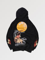 Cargar imagen en el visor de la galería, Sudadera con capucha Japonesa 'Luna Llena'
