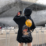 Cargar imagen en el visor de la galería, Sudadera con capucha Japonesa 'Luna Llena'
