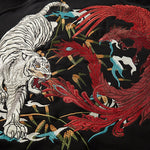 Cargar imagen en el visor de la galería, Sudadera con Capucha Japonesa Tigre Blanco Bordado 'Kendo'
