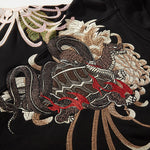 Cargar imagen en el visor de la galería, Sudadera con Capucha Japonesa Tigre Blanco Bordado 'Kendo'
