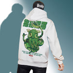Cargar imagen en el visor de la galería, Sudadera con Capucha Pulpo Verde con Escritura Japonesa 'Furiku'
