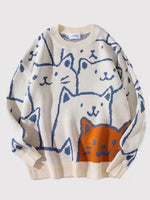 Cargar imagen en el visor de la galería, Jersey Japonés Caricatura Gatos 'Ginza'

