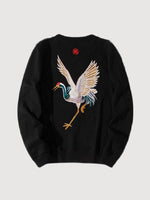 Cargar imagen en el visor de la galería, Sudadera Motivo Grulla de Japón 'Tsuru'
