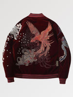 Cargar imagen en el visor de la galería, Sukajan Jacket Phoenix Rojo 'Yamaguchi'
