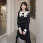 Cargar imagen en el visor de la galería, Vestido Japonés Negro Tradicional 'Hangaku'
