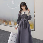 Cargar imagen en el visor de la galería, Vestido Japonés Negro Tradicional 'Hangaku'
