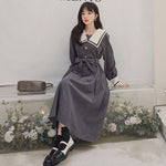 Cargar imagen en el visor de la galería, Vestido Japonés Negro Tradicional 'Hangaku'
